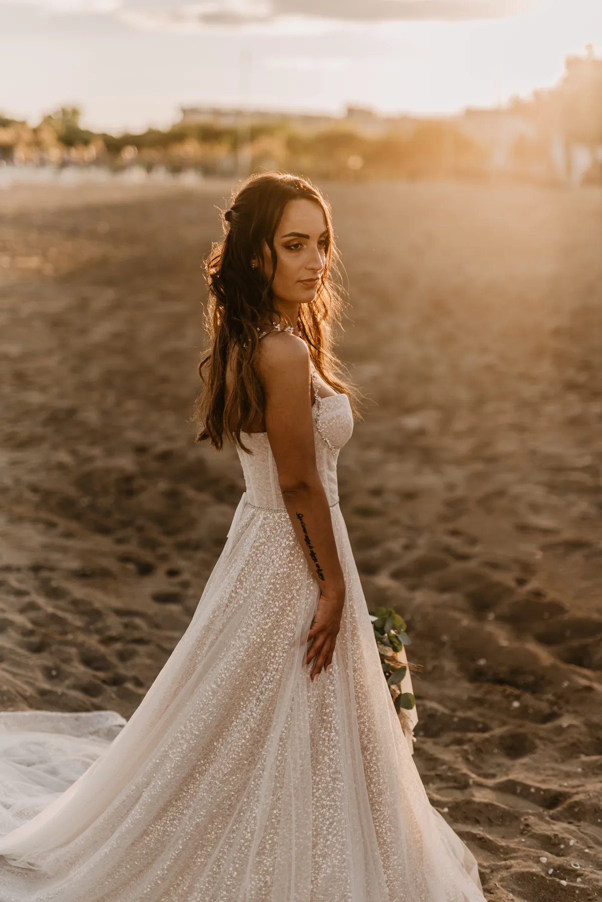 Bridal makeup Venice: sposa al tramonto sulla laguna veneta